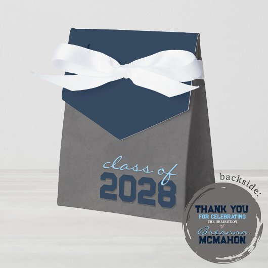 Navy & Baby Blue Chalkboard Abschluss Geschenkboxe Geschenkschachtel