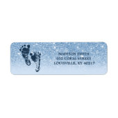 Navy Baby Blue Glitzer Ombre Baby Feet (Vorne)