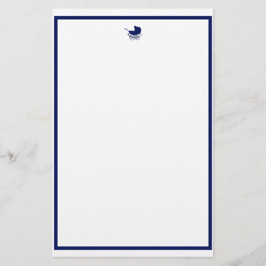 Navy Baby Carriage Briefpapier (Vorderseite)
