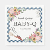 Navy Baby-Q Dusche Personalisiert Napkins Serviette (Vorderseite)