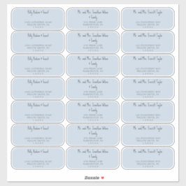 Navy Baby Shower Guest Address Labels