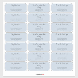 Navy Baby Shower Guest Address Labels
