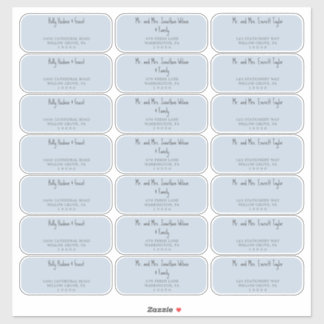 Navy Baby Shower Guest Address Labels