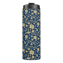 Navy Background Gold akzentuiert Wärmespeicher Thermosbecher