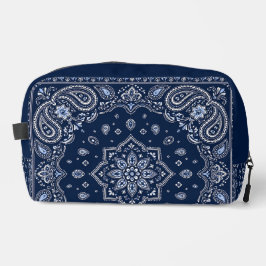 Navy-Bandana-Paisley-Tasche für Ordnungsliebhaber Waschbeutel