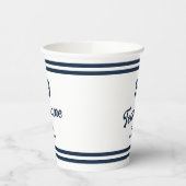 Navy Baseball Club Benutzerdefinierte Player-Numme Pappbecher (Links)