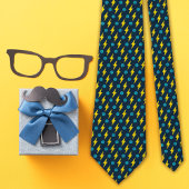 Navy Basketball und Thunder Lightning Bolt Muster Krawatte