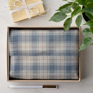 Navy-Beige-Bahnstreifenmuster Seidenpapier