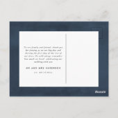 Navy bemalt + Skript-Foto danke Postcard Postkarte (Rückseite)