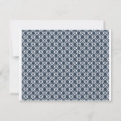 Navy & Berry Berry Elegant Damask Peacock Wedding Einladung (Rückseite)