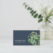 NAVY BERRY LEAFY FOLIAGE GREENERY DANK IHNEN LOGO VISITENKARTE (Stehend Vorderseite)