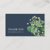 NAVY BERRY LEAFY FOLIAGE GREENERY DANK IHNEN LOGO VISITENKARTE (Vorderseite)