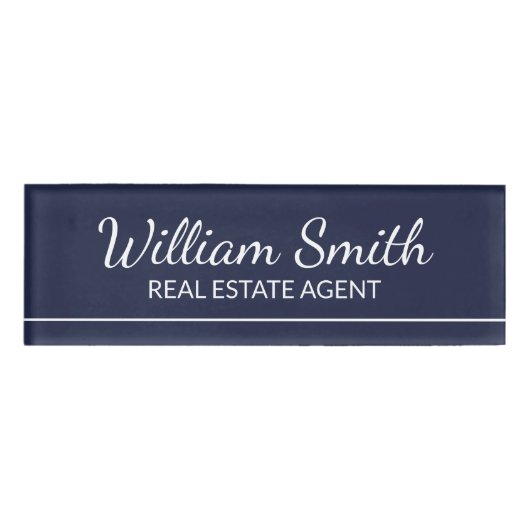 Navy Beruflich Personalisiert Namenschild (Vorderseite)