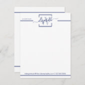 Navy Beruflich | vom Schreibtisch der Karte (Vorne/Hinten)