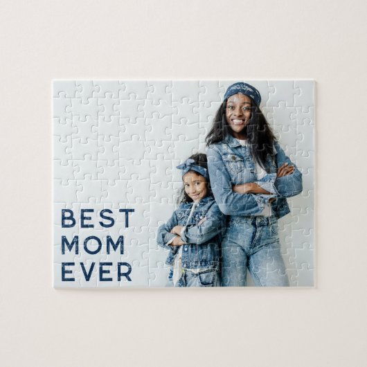 Navy Best Mama Ever Foto Puzzle (Horizontal)