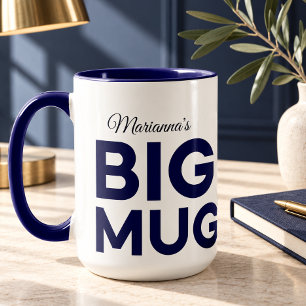 Navy Big Mug Riesige Tasse Schriftart Benutzer