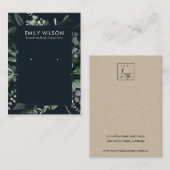 Navy Black Frame Foliage, Nekklace Display Visitenkarte (Vorne/Hinten)