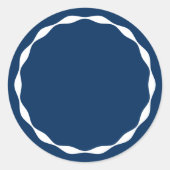 Navy Blank Circle Custom Spice Container Sticker (Vorderseite)