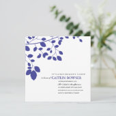 Navy Blätter Retirement Party Einladung (Stehend Vorderseite)