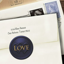 Navy Blau 2 Zwei Herzen Gold Liebe Hochzeit