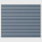 Navy Blau abstraktes Muster Geschenkpapier (Flach)