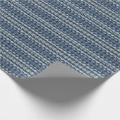 Navy Blau abstraktes Muster Geschenkpapier (Ecke)