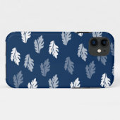 Navy Blau Antik Blätter Muster Case-Mate iPhone Hülle (Rückseite (Horizontal))