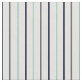 Navy Blau, Aqua, Karkohle Grau Streifen gestrichen Stoff (Nahaufnahme)