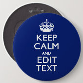 Navy Blau Behalte Ruhe und Bearbeiten von Text Per Button (Vorne & Hinten)