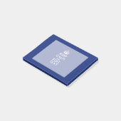 Navy Blau Behalte Ruhe und Text bearbeiten Persona Post-it Klebezettel (angewinkelt)