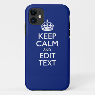 Navy Blau Behielt ruhig und haben Ihren Text Case-Mate iPhone Hülle
