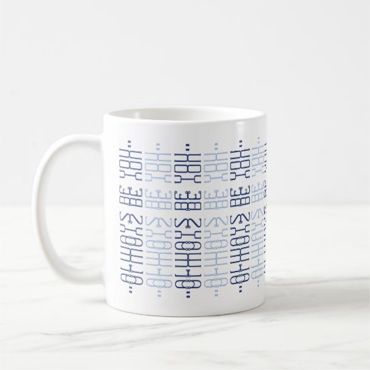 Navy & Blau Benutzerdefinierte Immer Du Versteckte Kaffeetasse (Links)
