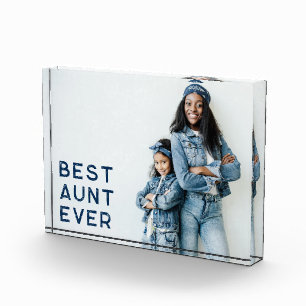 Navy Blau Beste Tante überhaupt Fotoblock