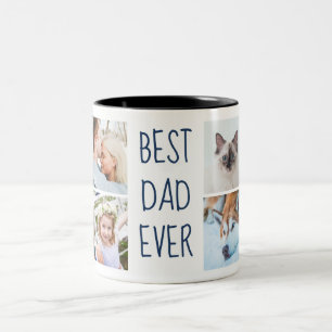 Navy Blau Bester PapaEver Individuelle Fototasse Zweifarbige Tasse