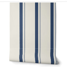 Navy Blau Breit Korn-Sack-Streifen