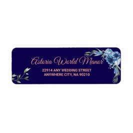 Navy Blau Burgunder Gold Blush Hochzeitsadressetik
