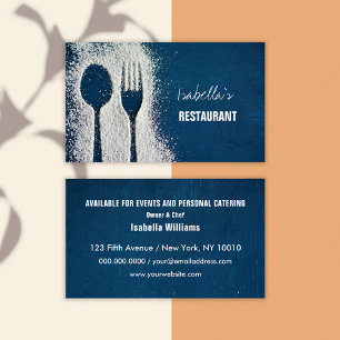 Navy Blau Catering Koch Restaurant Profi Visitenkarte