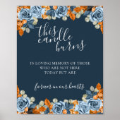 Navy Blau diese Kerze verbrüht sich in das Liebesg Poster (Vorne)