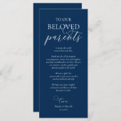 Navy Blau, Dinner Place Einstellung Danke Karte (Vorne/Hinten)