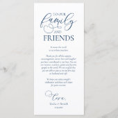 Navy Blau, Dinner Place Einstellung Danke Karte (Vorderseite)