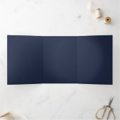 Navy Blau Dreifach-gefaltete Programmkarte (Innenseite)