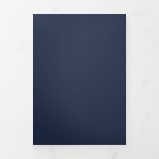 Navy Blau Dreifach-gefaltete Programmkarte (Cover)