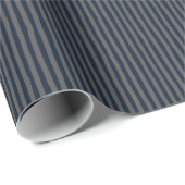 Navy Blau & Dunkelgraue unregelmäßige Streifen Geschenkpapier (Rolleneckpunkt)
