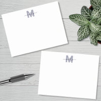 Navy Blau Einfaches Minimalistisches Namensmonogra