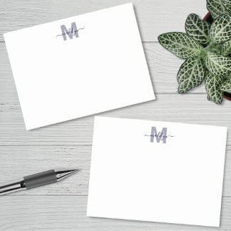 Navy Blau Einfaches Minimalistisches Namensmonogra Post-it Klebezettel