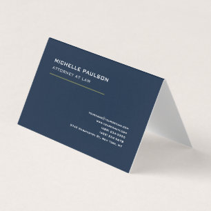 Navy Blau Elegant Schlicht Modern Professionell Visitenkarten