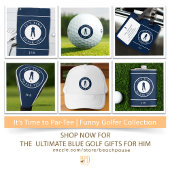 Navy Blau Es ist Zeit für Par Tee Spaß Monogramm F Golfhandtuch