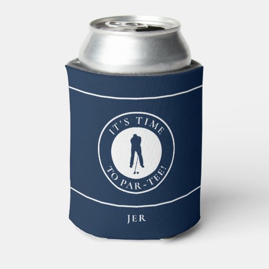 Navy Blau Es ist Zeit zum Abschlag Personalisierte Dosenkühler (Kanne Rückseite)