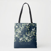 Navy Blau Eukalyptus Mutter der Braut Tasche (Vorderseite)