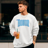 Navy + Blau Faux Glitter Varsity Ehrenmann T-Shirt